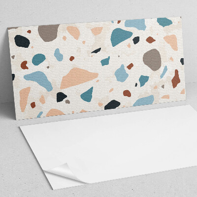 Rectangular bathroom wall panel Fragments of rocks in a modern style