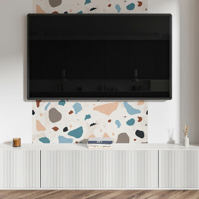 Rectangular bathroom wall panel Fragments of rocks in a modern style