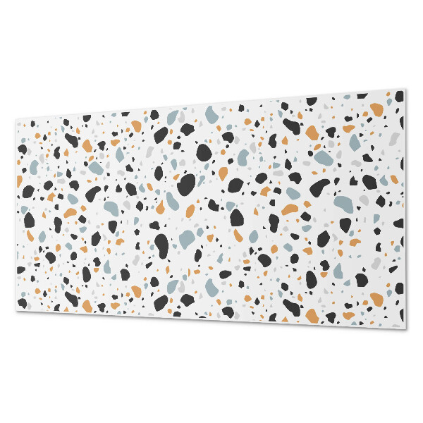 Rectangular bathroom wall panel Abstract spots in an artistic style