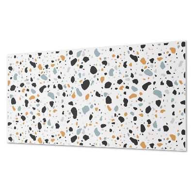 Rectangular bathroom wall panel Abstract spots in an artistic style