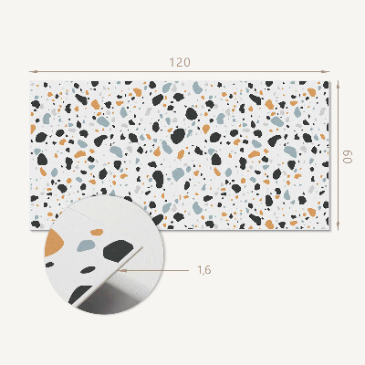 Rectangular bathroom wall panel Abstract spots in an artistic style