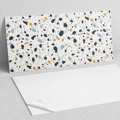 Rectangular bathroom wall panel Abstract spots in an artistic style