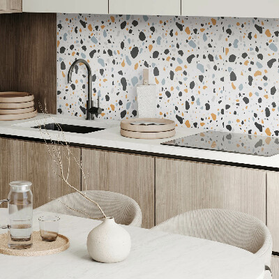 Rectangular bathroom wall panel Abstract spots in an artistic style