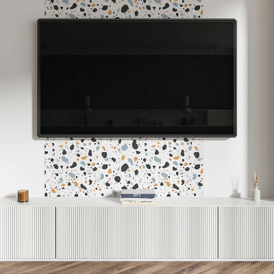 Rectangular bathroom wall panel Abstract spots in an artistic style