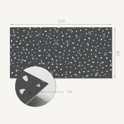 Rectangular bathroom wall panel Delicate dots in various shades