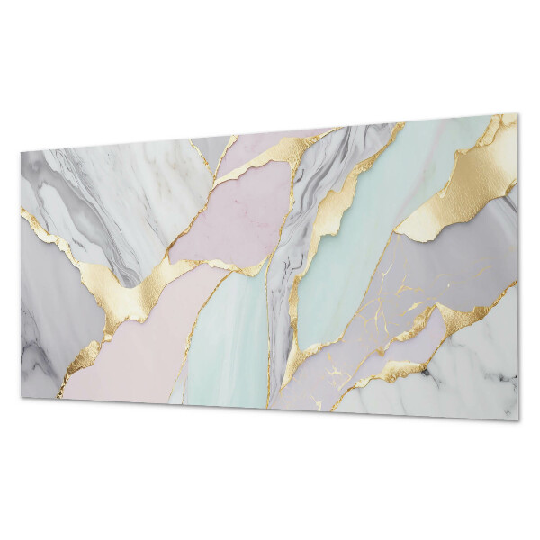 Rectangular bathroom wall panel Marble abstractions in a modern style