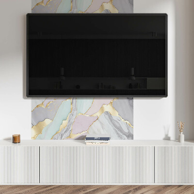 Rectangular bathroom wall panel Marble abstractions in a modern style