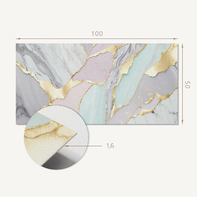 Rectangular bathroom wall panel Marble abstractions in a modern style