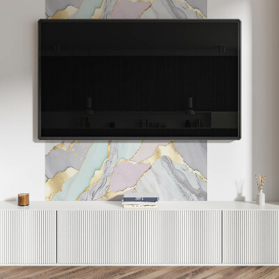Rectangular bathroom wall panel Marble abstractions in a modern style