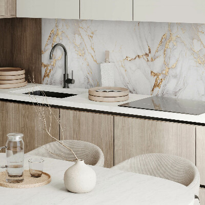 Rectangular bathroom wall panel Elegant marble pattern with veins