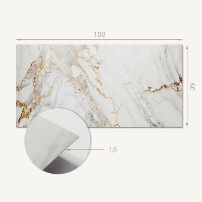 Rectangular bathroom wall panel Elegant marble pattern with veins