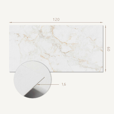Rectangular bathroom wall panel Marble motif in an elegant style
