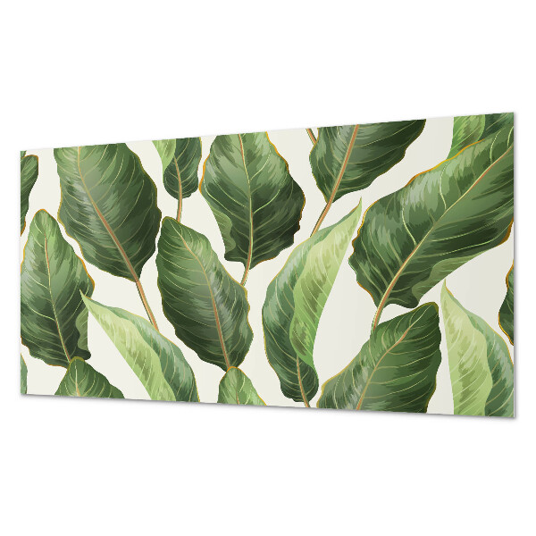 Rectangular decorative wall panel Tropical leaf pattern