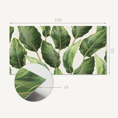 Rectangular decorative wall panel Tropical leaf pattern