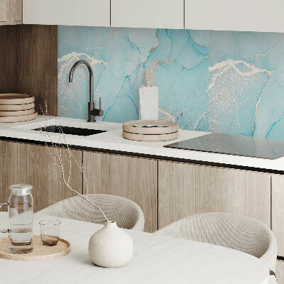 Rectangular bathroom wall panel Fluid abstract motif