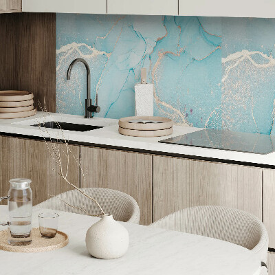 Rectangular bathroom wall panel Fluid abstract motif