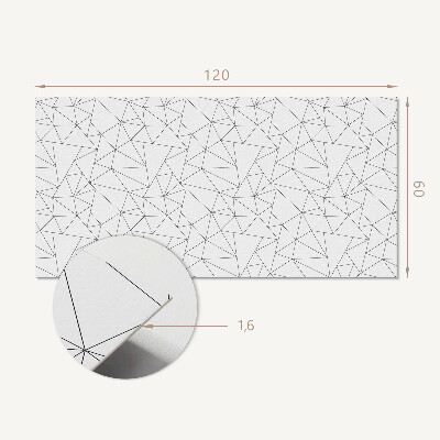 Rectangular bathroom wall panel Line pattern in geometric form
