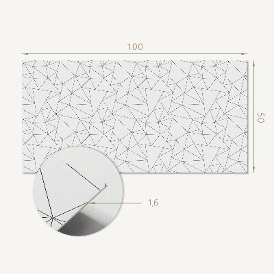 Rectangular bathroom wall panel Line pattern in geometric form