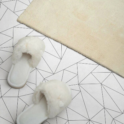 Rectangular bathroom wall panel Line pattern in geometric form