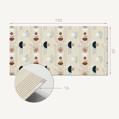 Rectangular wall panel Geometric abstract motif