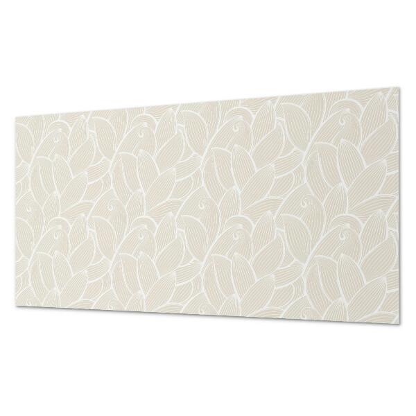 Rectangular wall panel Leafy motif in wavy shapes