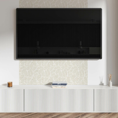 Rectangular wall panel Leafy motif in wavy shapes