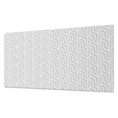 Rectangular bathroom wall panel Waves in a three-dimensional pattern