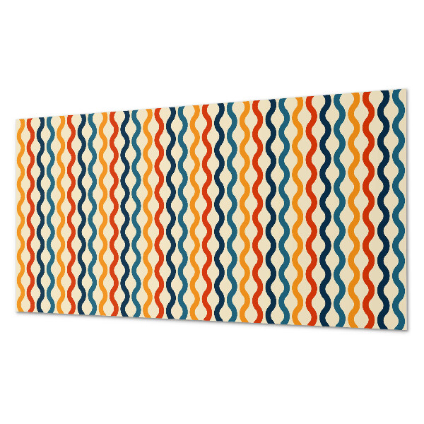 Rectangular decorative wall panel Rhythmic waves in a harmonious arrangement
