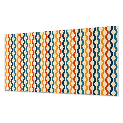 Rectangular decorative wall panel Rhythmic waves in a harmonious arrangement