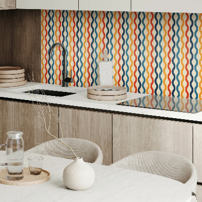 Rectangular decorative wall panel Rhythmic waves in a harmonious arrangement