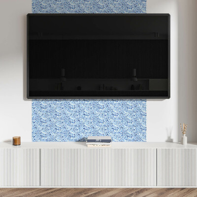 Rectangular wall panel Fan graphic motif