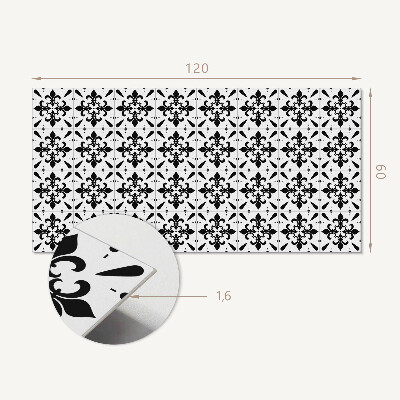 Rectangular bathroom wall panel Floral weaves in a harmonious arrangement