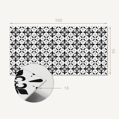 Rectangular bathroom wall panel Floral weaves in a harmonious arrangement