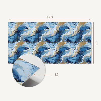 Rectangular wall panel Moving abstract waves