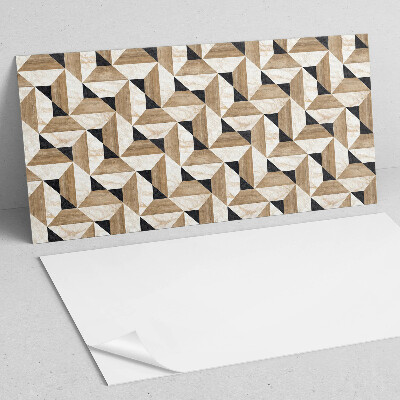 Rectangular bathroom wall panel Abstract motif of triangular shapes