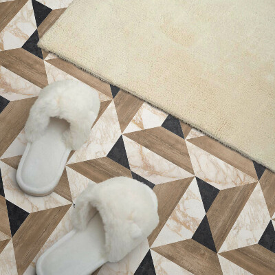 Rectangular bathroom wall panel Abstract motif of triangular shapes