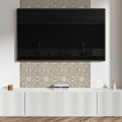 Rectangular bathroom wall panel Mosaic pattern with circles
