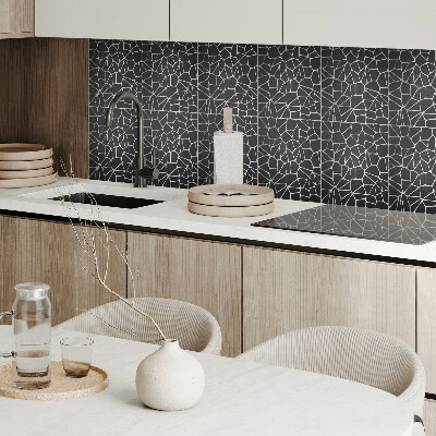 Rectangular bathroom wall panel Abstract mosaic pattern