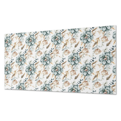 Rectangular wall panel Floral motif