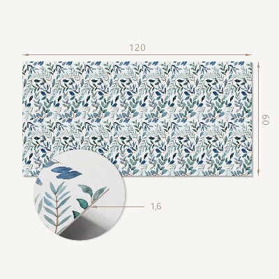 Rectangular decorative wall panel Plant motif