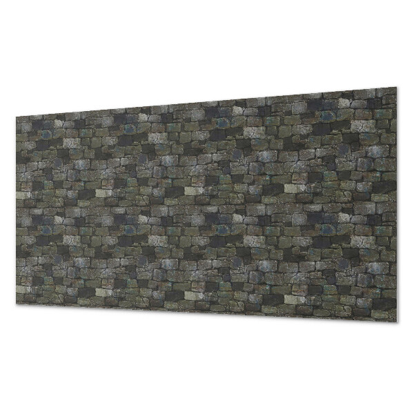 Rectangular wall panel Brick urban motif