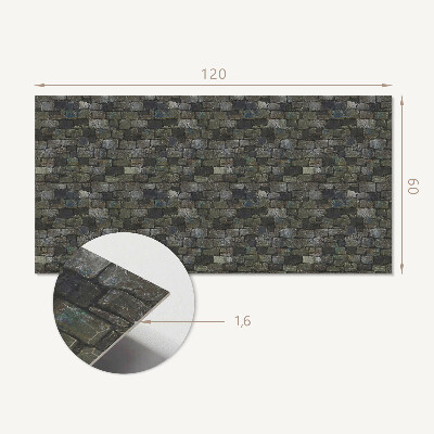Rectangular wall panel Brick urban motif