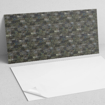 Rectangular wall panel Brick urban motif