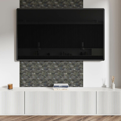 Rectangular wall panel Brick urban motif