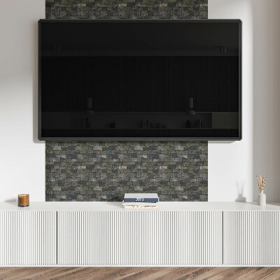 Rectangular wall panel Brick urban motif