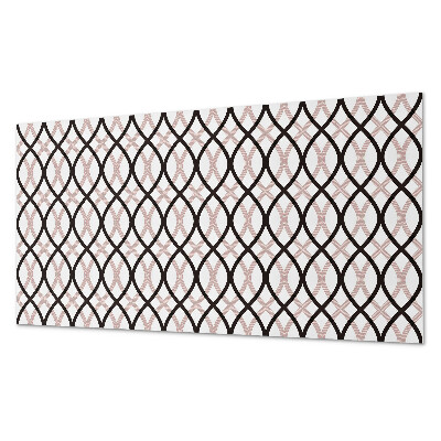 Rectangular bathroom wall panel Wavy lines motif