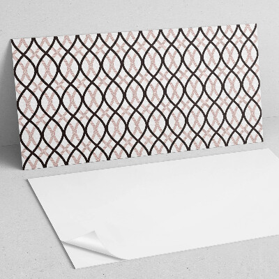 Rectangular bathroom wall panel Wavy lines motif