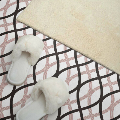 Rectangular bathroom wall panel Wavy lines motif