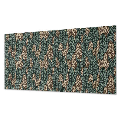 Rectangular wall panel Leaves in a flat arrangement