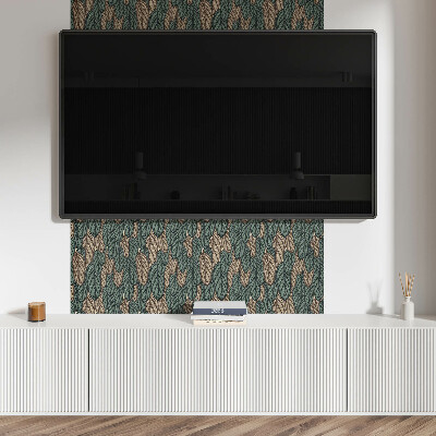 Rectangular wall panel Leaves in a flat arrangement
